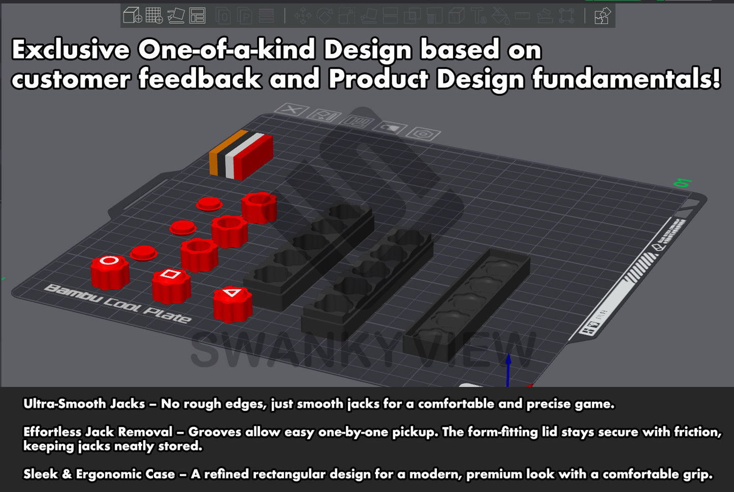 Premium Korean Gonggi Set – Weighted Stones + Ergonomic Case | Hand-Assembled Gift Game | Unique Design Only at Swankyview | Ages 12+ | 공기